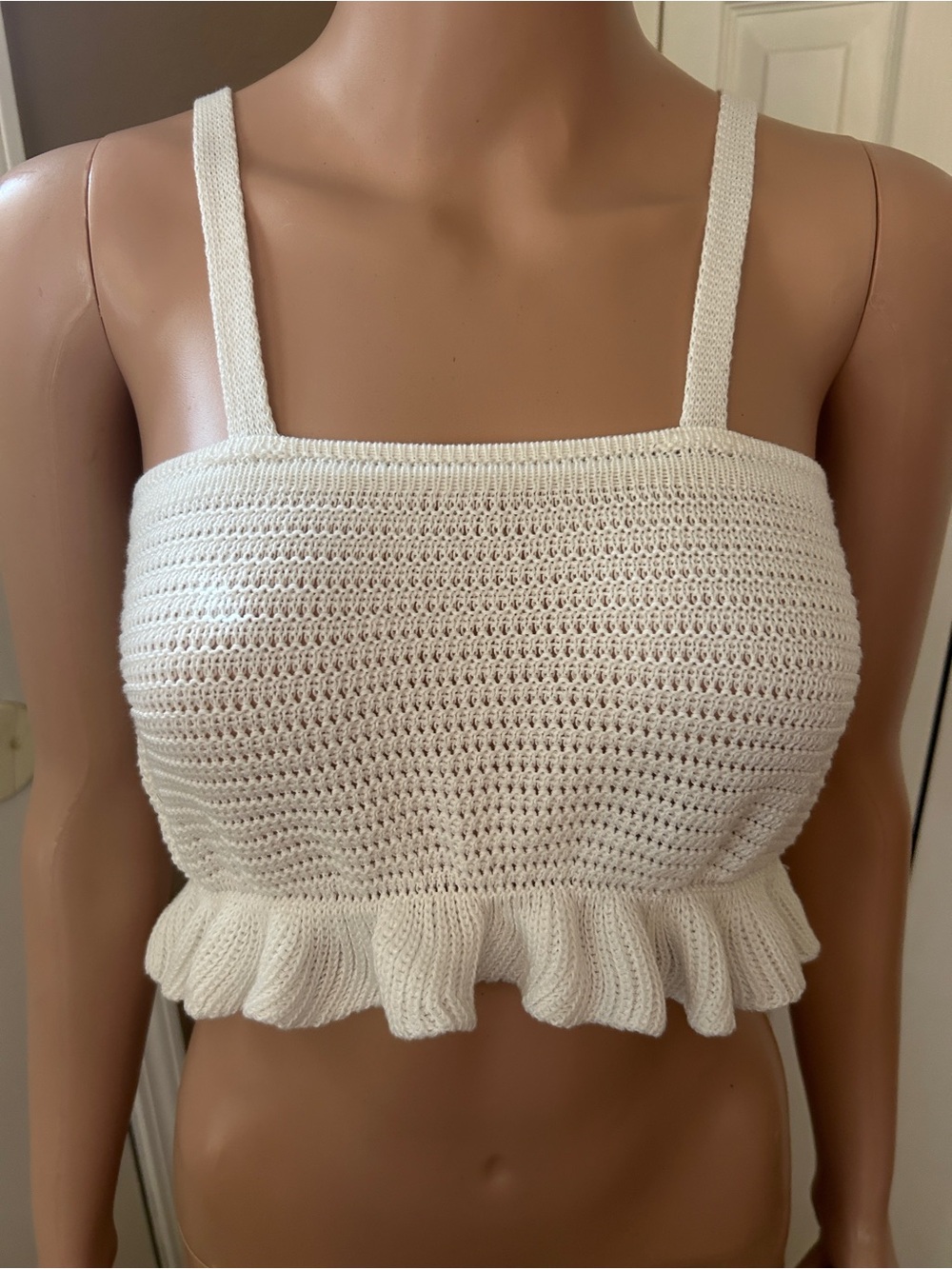 SHEIN White Cropped Tank Top size M